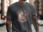 Dark grey t-shirt with French Bulldog Club Paris design.