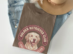 Golden Retriever Club t-shirt with dog portrait and circular text.