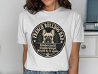 White t-shirt with French Bulldog Dad design: Underpaid. Underslept. Would do it again.