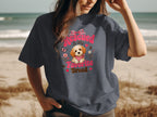 Dark t-shirt with "Rescued is my favorite breed" text and a dog graphic.