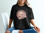 Black t-shirt with Golden Retriever Club circular graphic and dog illustration.