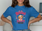 Blue t-shirt with "Rescued Is My Favorite Breed" text and a dog illustration.