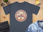 Dachshund Road Trip Club Miles and Wag Club graphic on dark grey t-shirt.