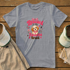 Gray t-shirt with "Rescued is My Favorite Breed" text and a watercolor puppy.