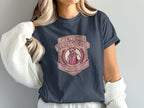 Navy t-shirt with "Frenchie Varsity Club" and bulldog logo.