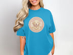Blue t-shirt with Golden Retriever Club Sunshine Pup Club graphic.