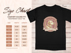 Comfort Colors 1717 size chart for heavyweight adult tee with Golden Retriever graphic.